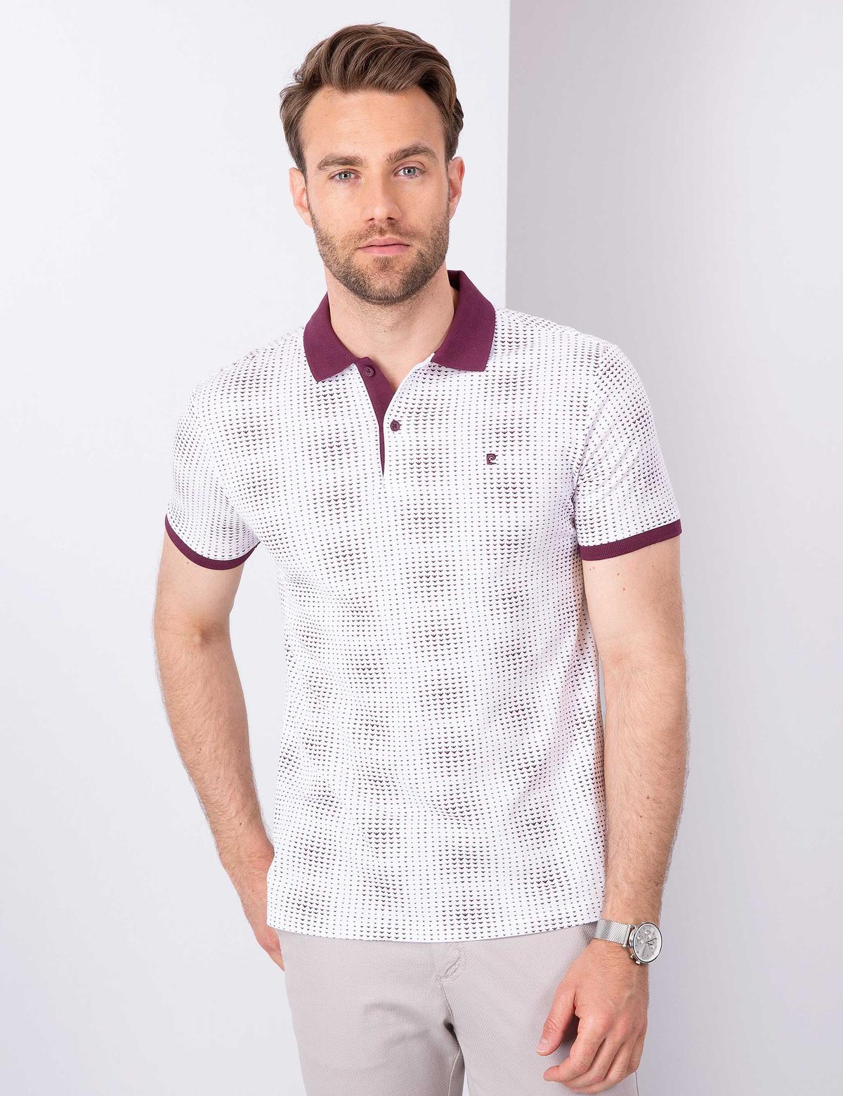 Bordo Slim Fit Polo Yaka T-Shirt
