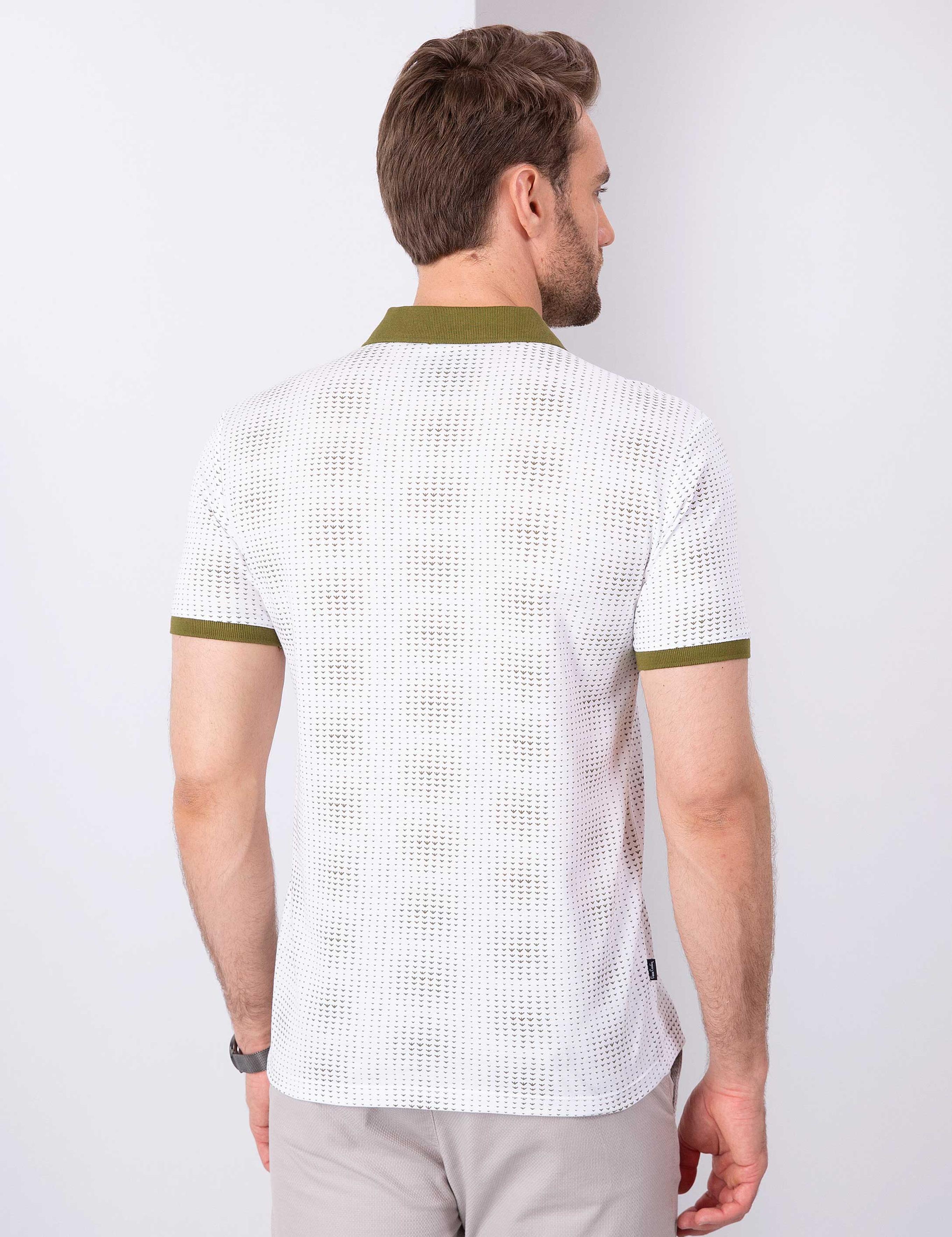 Haki Slim Fit Polo Yaka T-Shirt