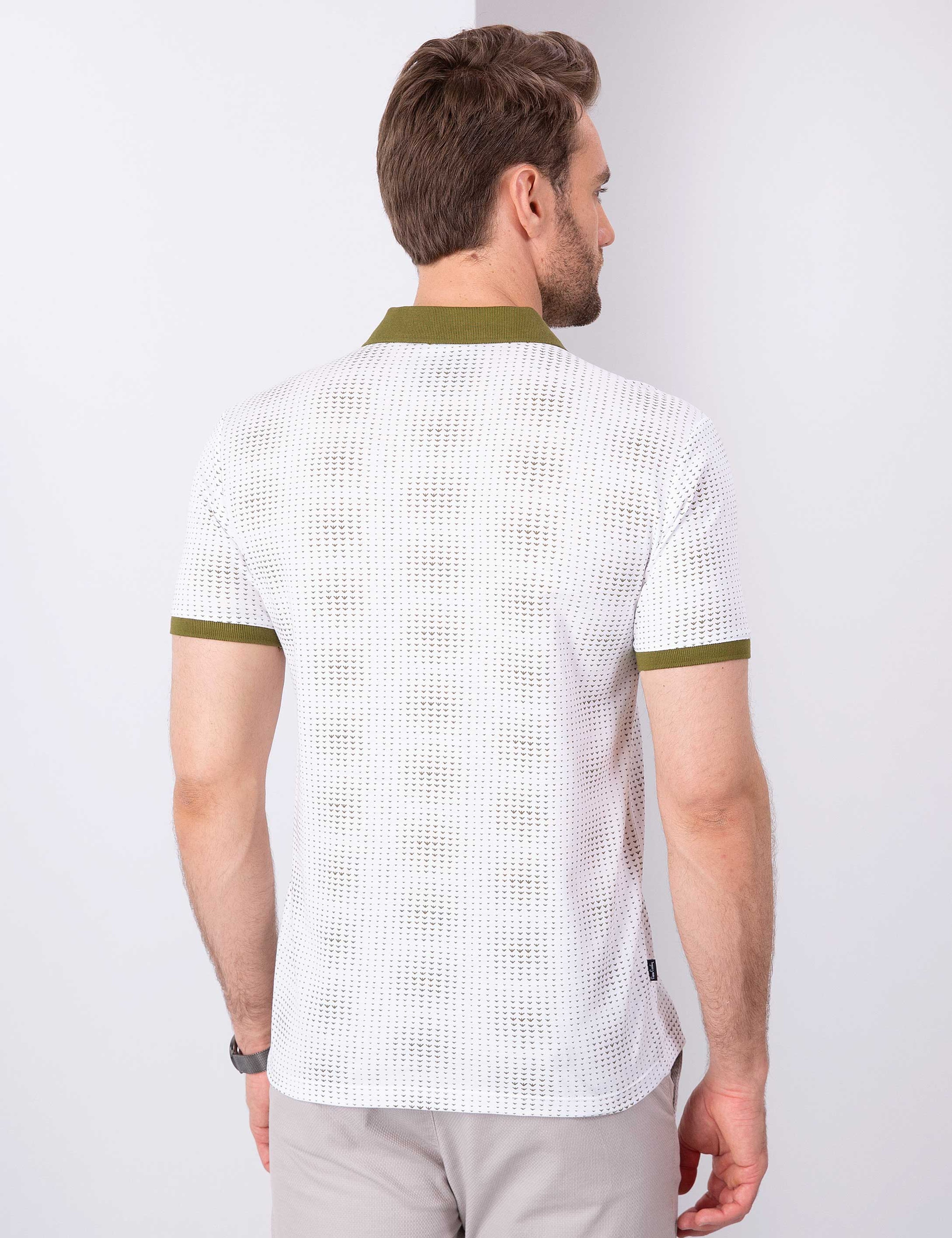 Haki Slim Fit Polo Yaka T-Shirt