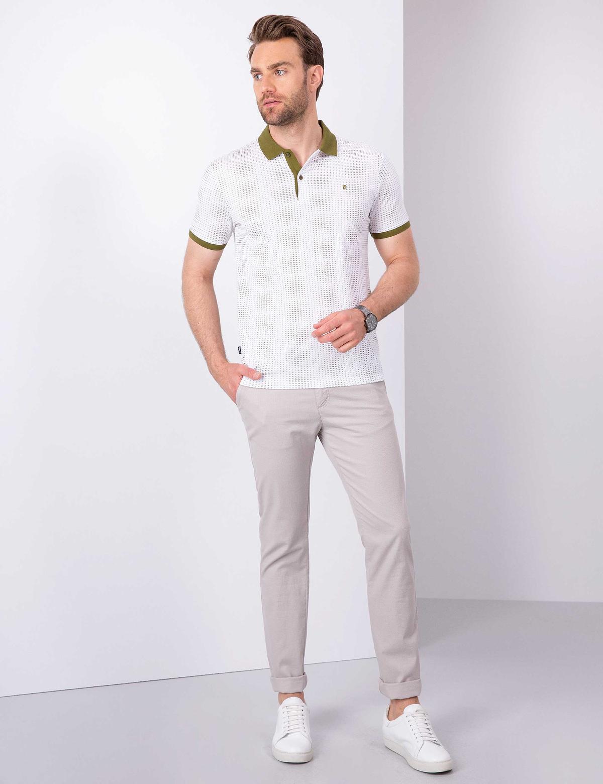 Haki Slim Fit Polo Yaka T-Shirt - 50210713013