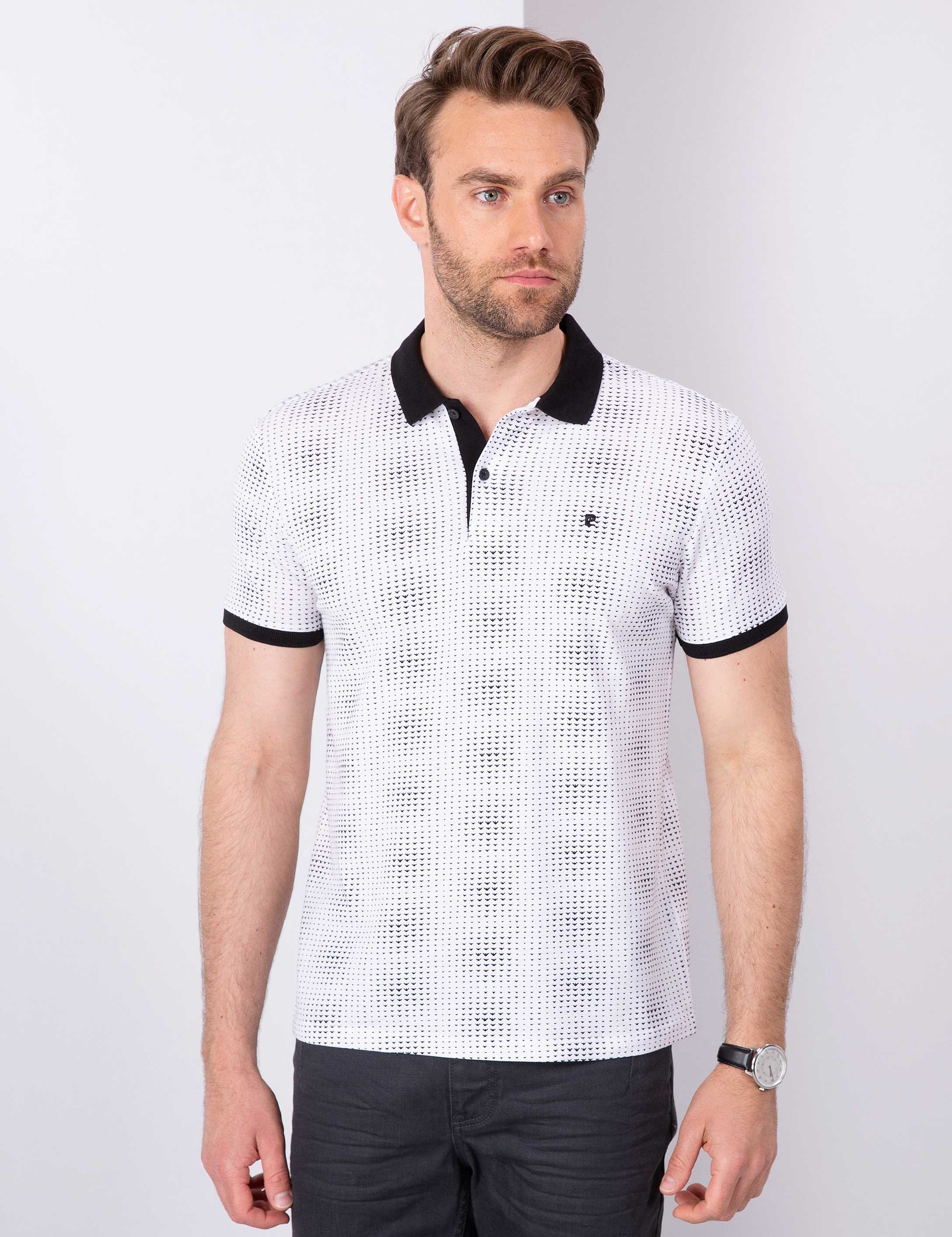 Siyah Slim Fit Polo Yaka T-Shirt - Image 2