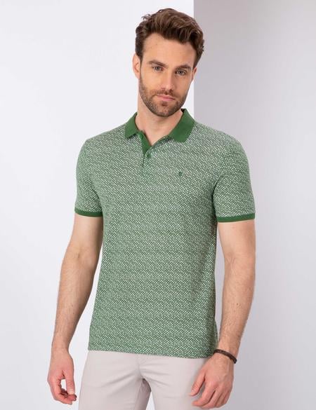 Yeşil Slim Fit Polo Yaka T-Shirt - 50210718012