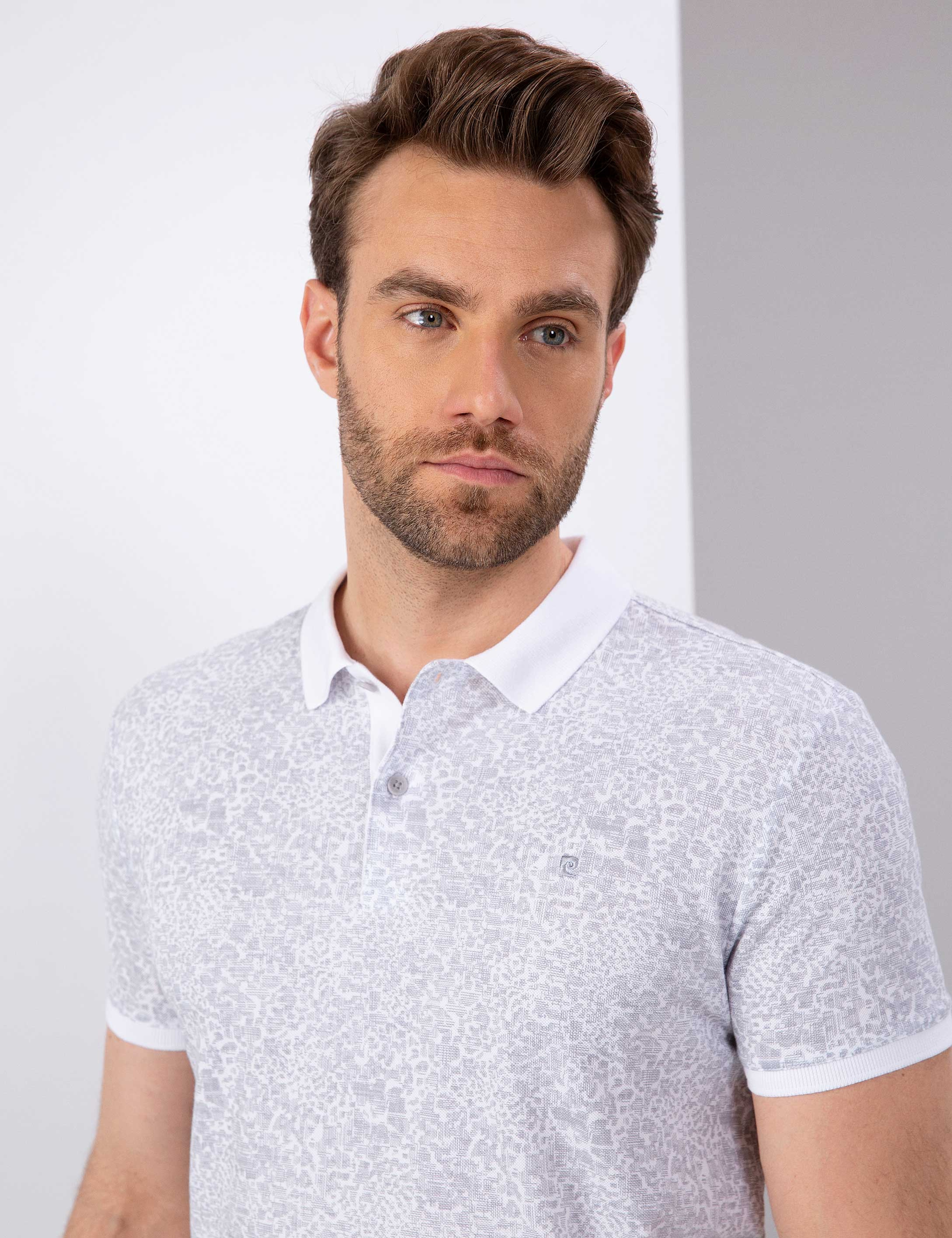 Gri Slim Fit Polo Yaka T-Shirt