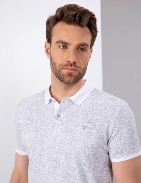 Gri Slim Fit Polo Yaka T-Shirt - 50210723004