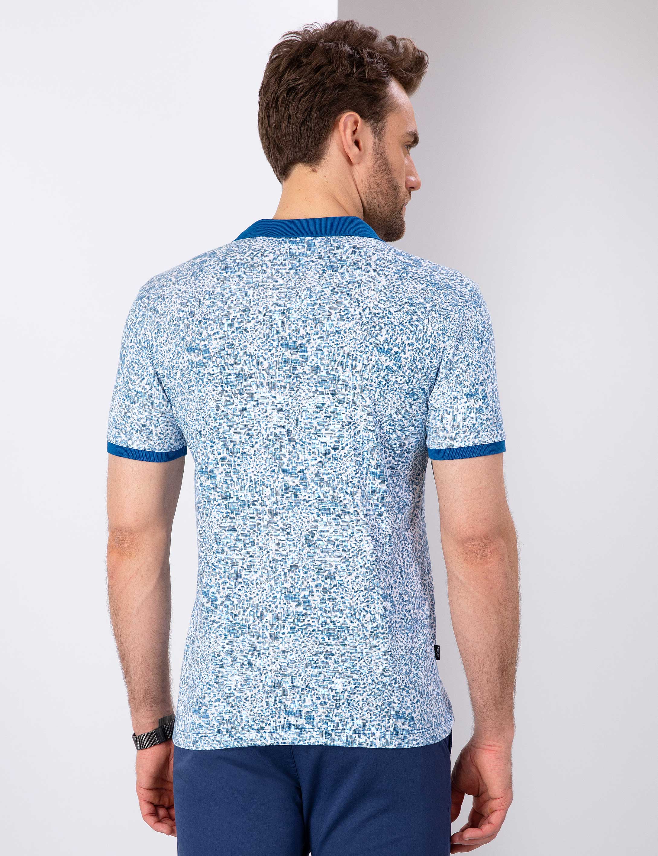 Mavi Slim Fit Polo Yaka Tişört