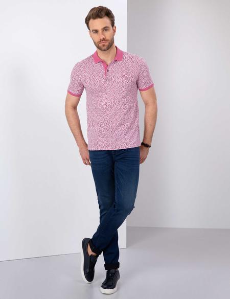 Pembe Slim Fit Polo Yaka T-Shirt - 50210727004