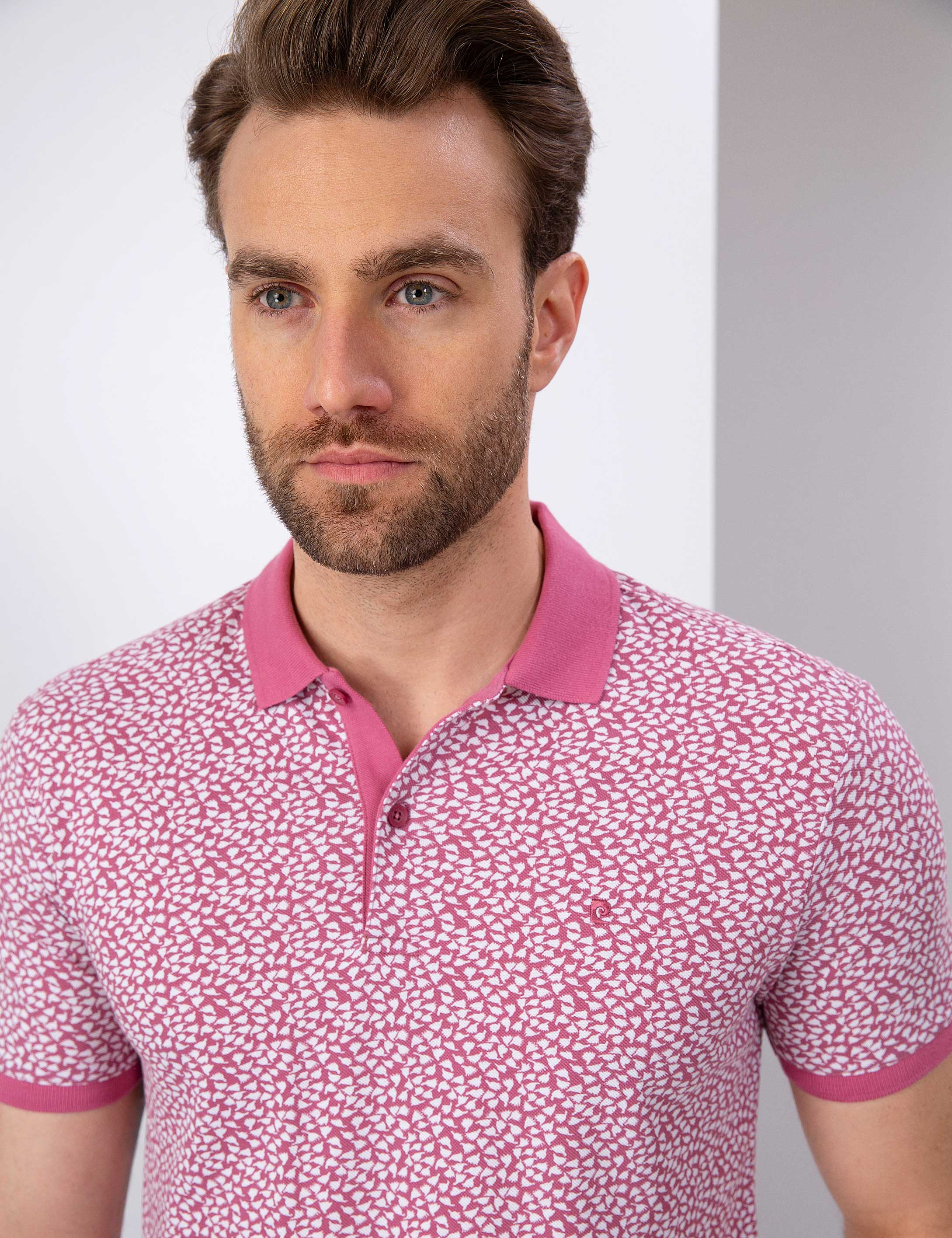 Pembe Slim Fit Polo Yaka T-Shirt