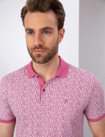 Pembe Slim Fit Polo Yaka T-Shirt - 50210727004