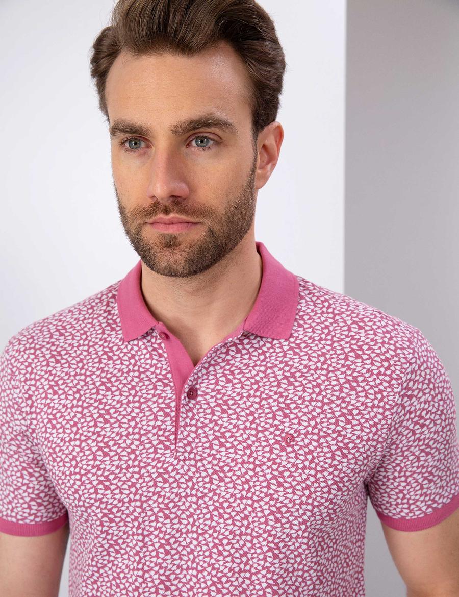 Pembe Slim Fit Polo Yaka T-Shirt