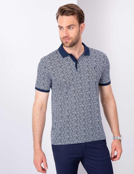 Lacivert Slim Fit Polo Yaka T-Shirt - 50210727002