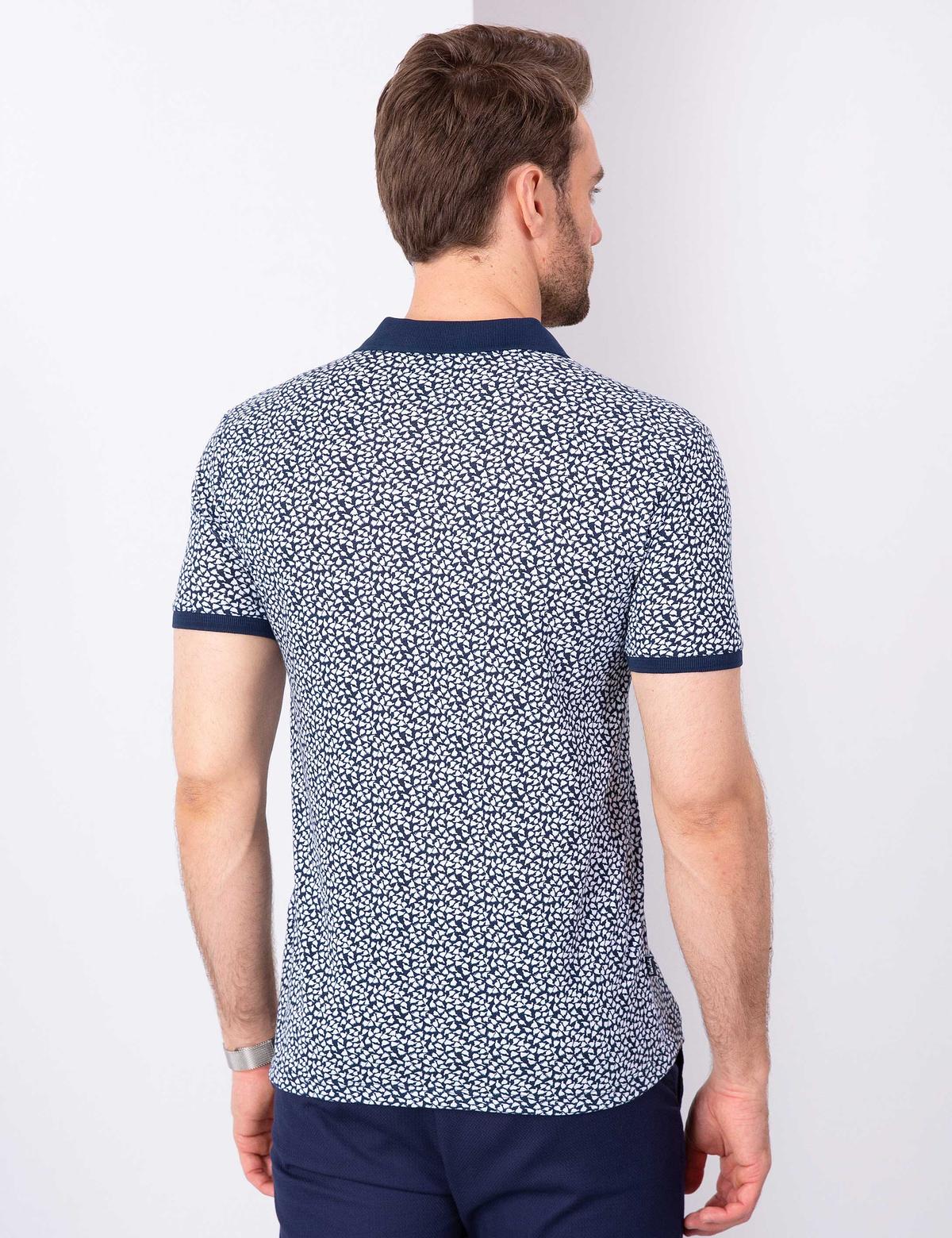 Lacivert Slim Fit Polo Yaka T-Shirt - 50210727002