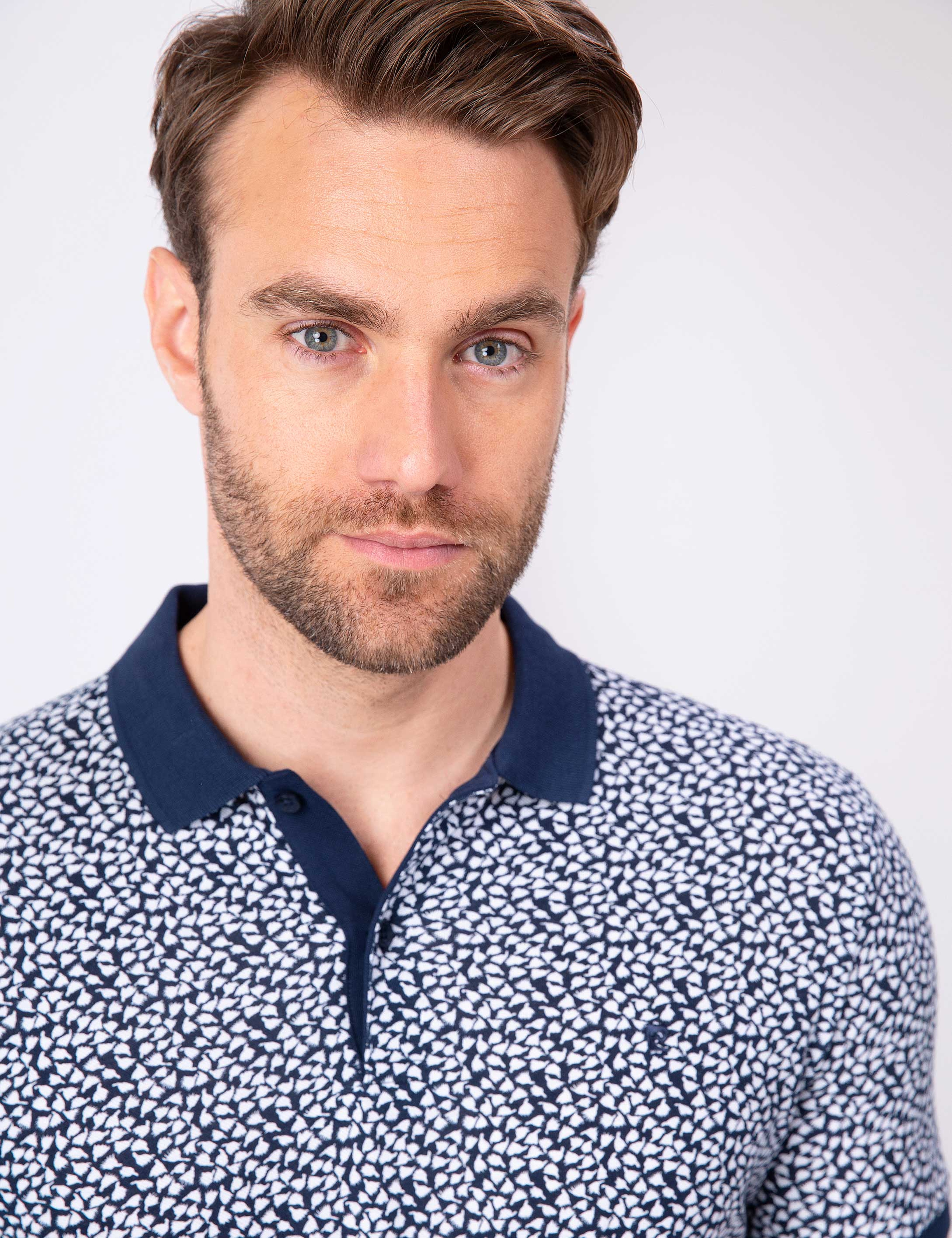 Lacivert Slim Fit Polo Yaka T-Shirt - Image 1