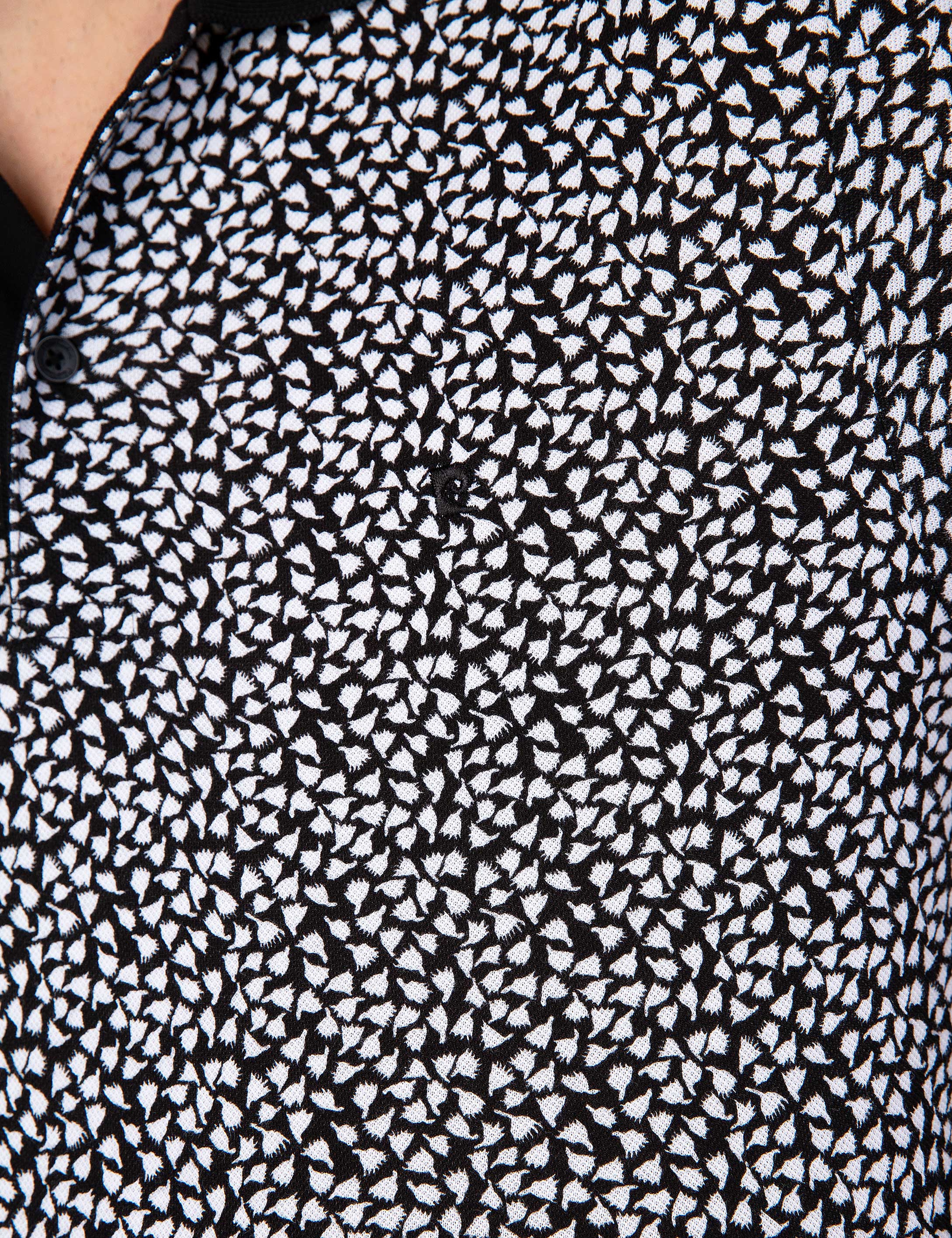 Siyah Slim Fit Polo Yaka T-Shirt - Image 5