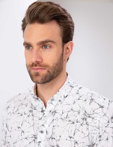 Gri Slim Fit Gömlek - 50210960003