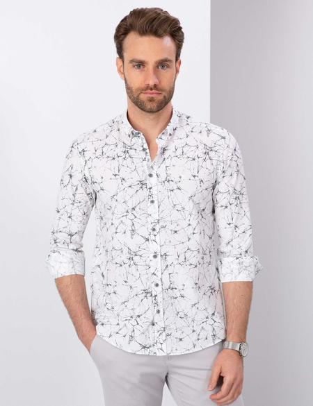 Gri Slim Fit Gömlek - 50210960003