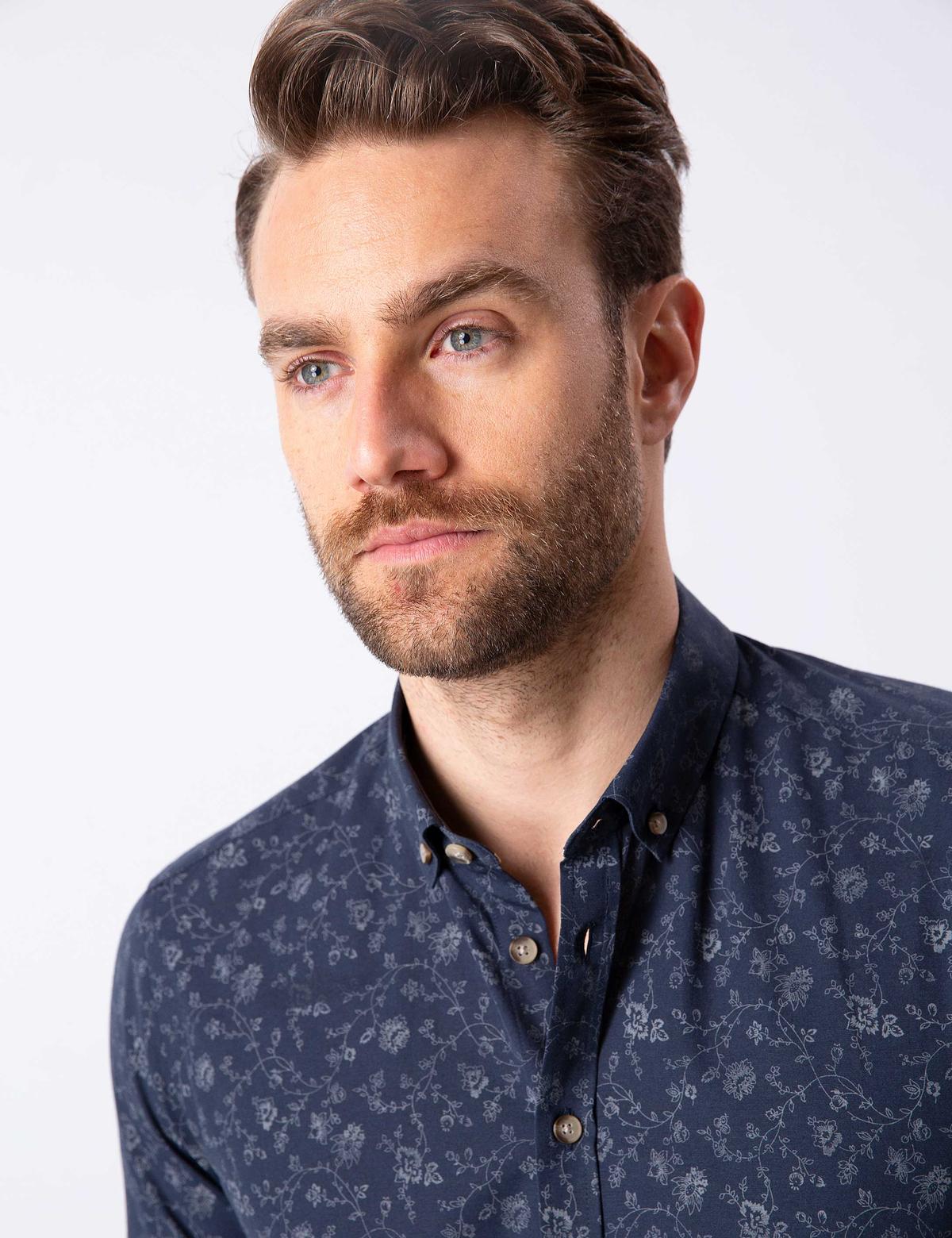 Lacivert Slim Fit Gömlek - 50211172005