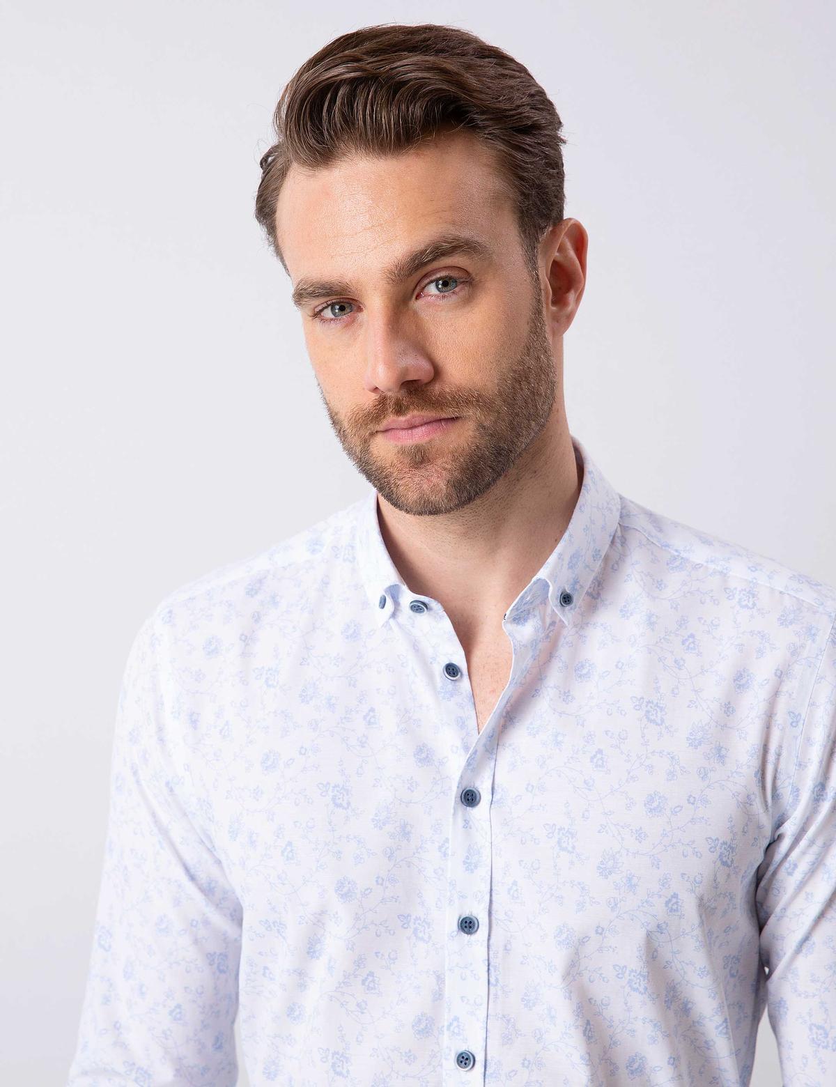 Açık Mavi Slim Fit Gömlek - 50211172013