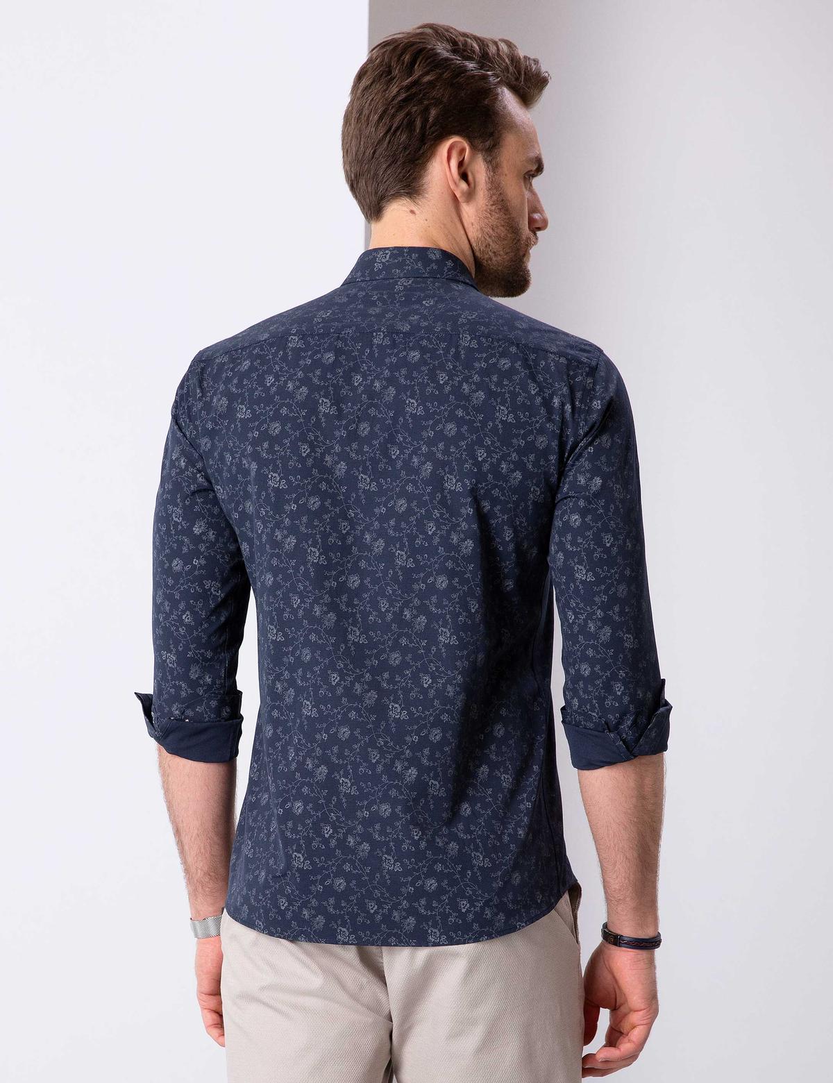 Lacivert Slim Fit Gömlek - 50211172005