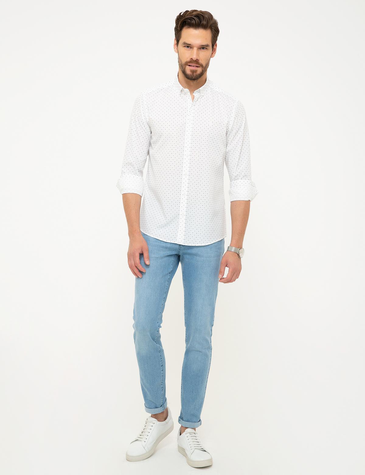 Lacivert Slim Fit Gömlek - 50211175012