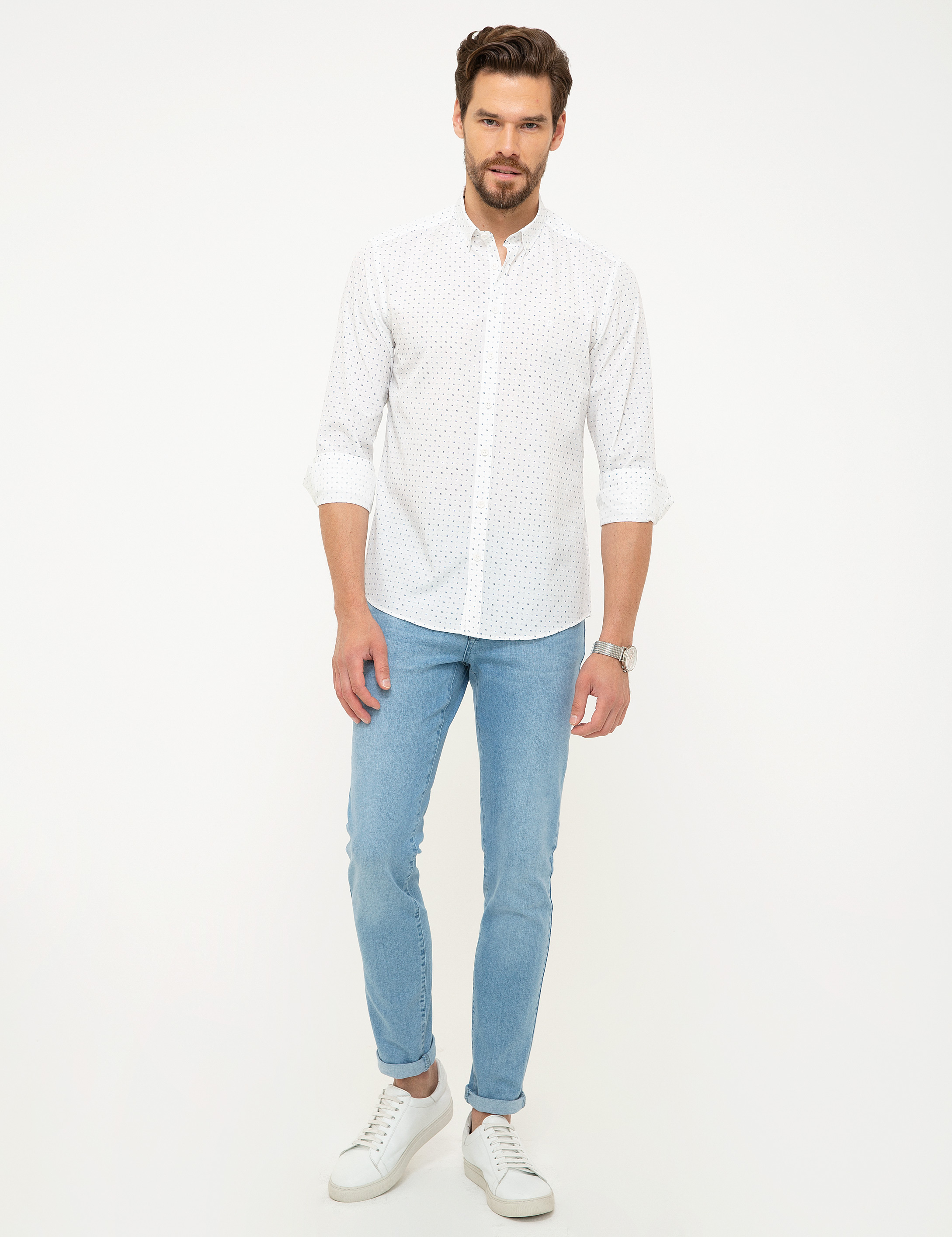 Lacivert Slim Fit Gömlek