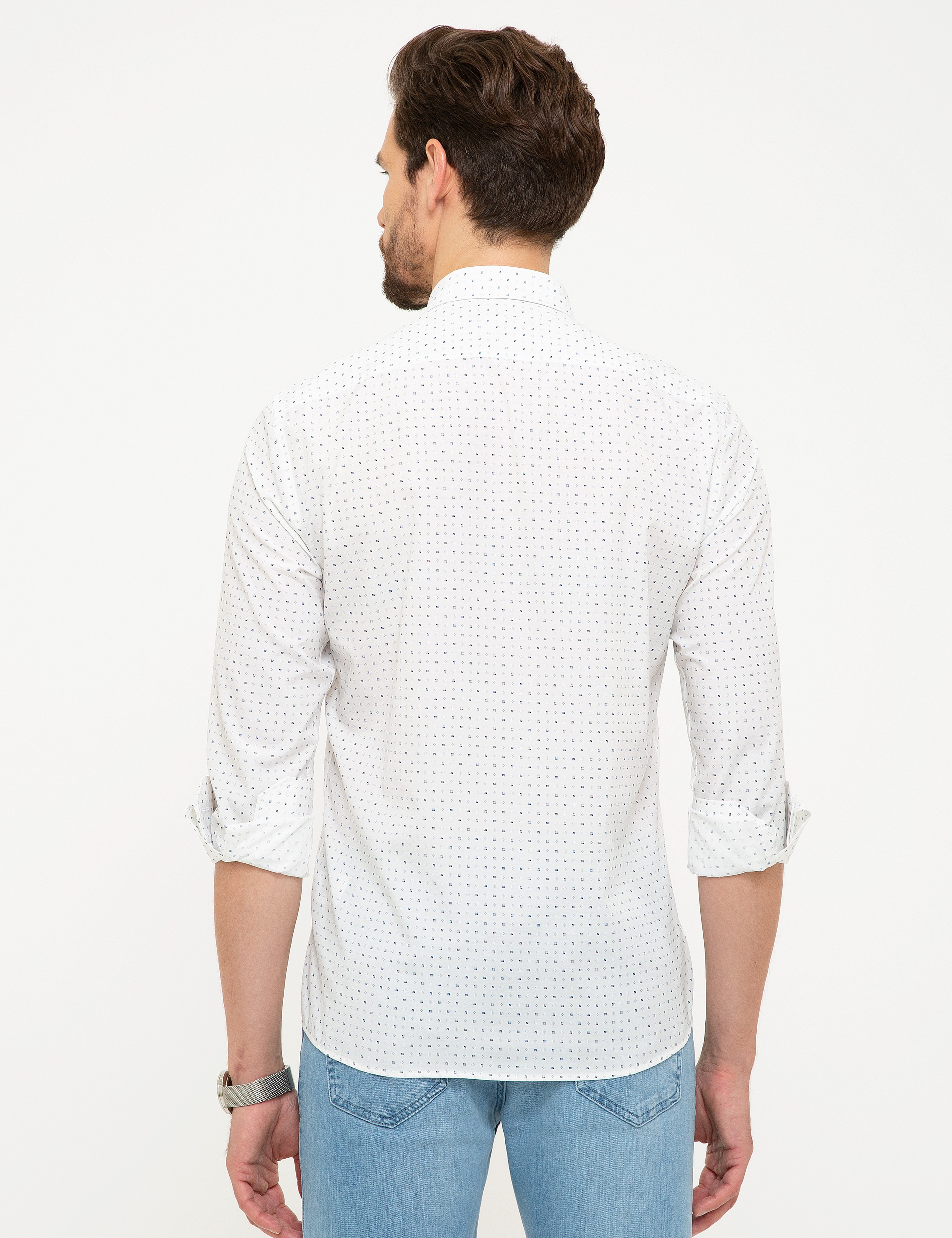 Lacivert Slim Fit Gömlek - Image 3