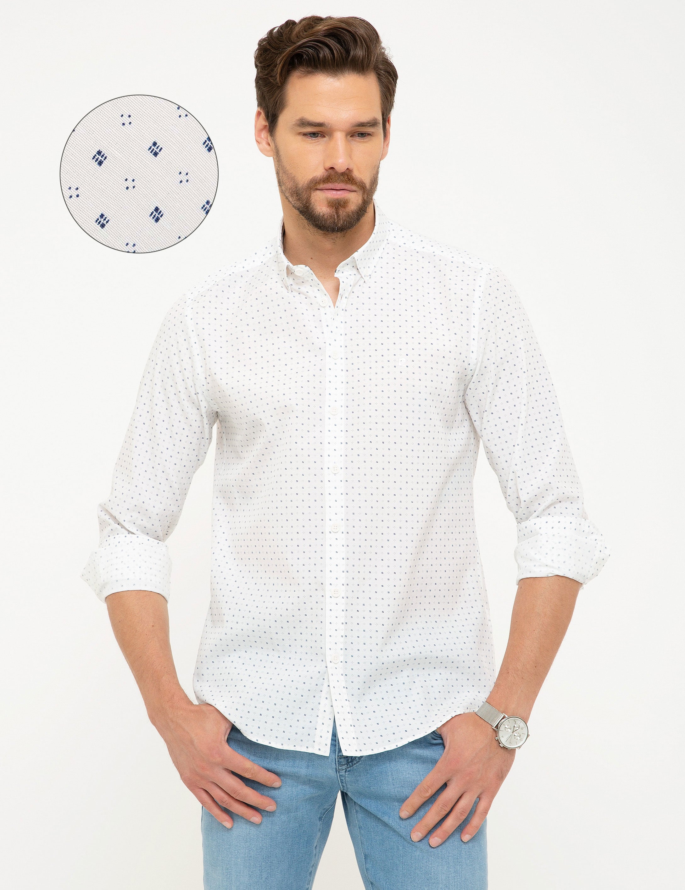 Lacivert Slim Fit Gömlek