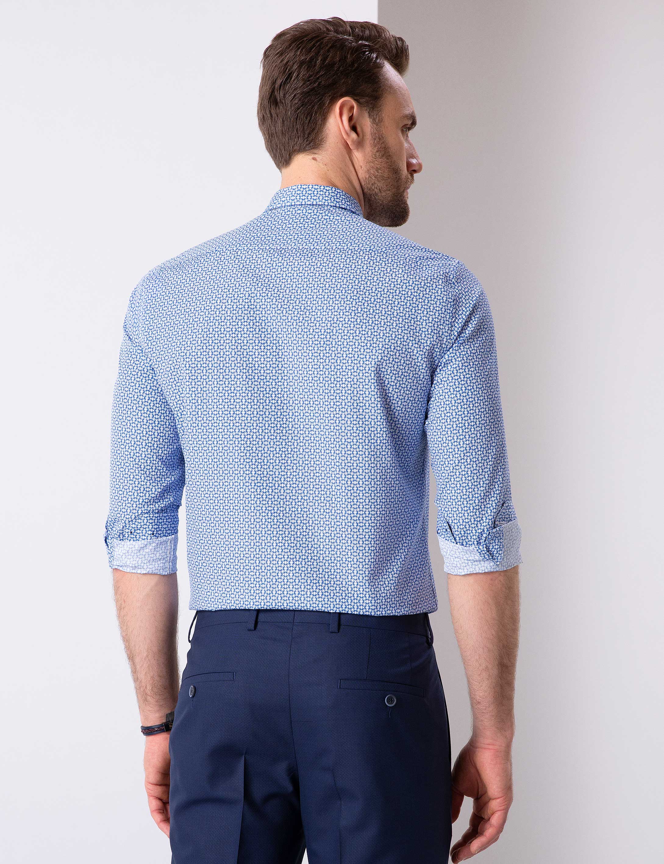 Lacivert Slim Fit Gömlek