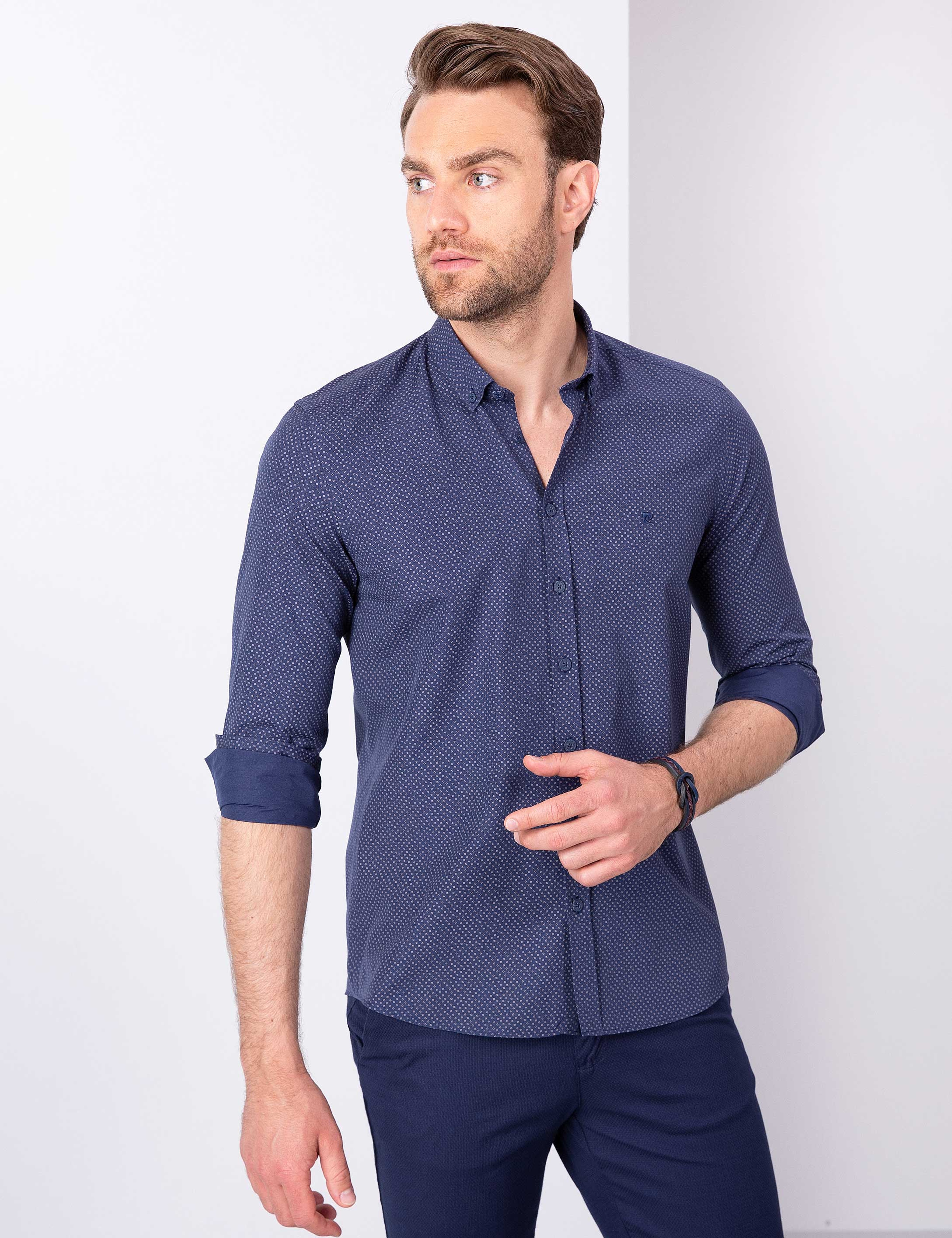 Lacivert Slim Fit Gömlek