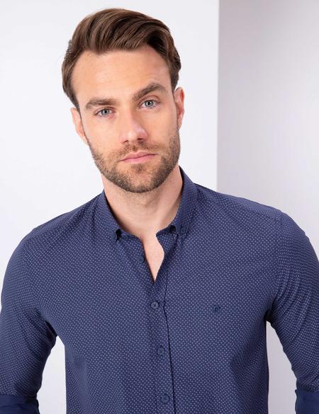 Lacivert Slim Fit Gömlek - 50211181013