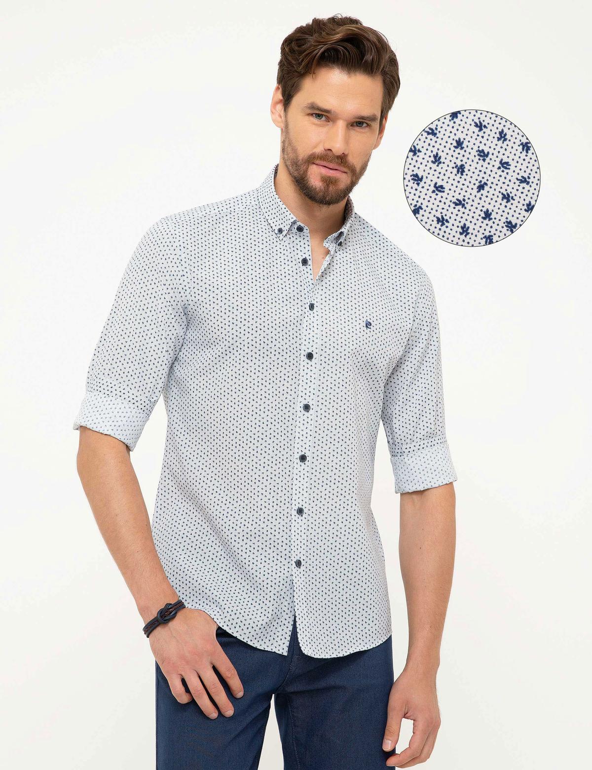 Lacivert Slim Fit Gömlek