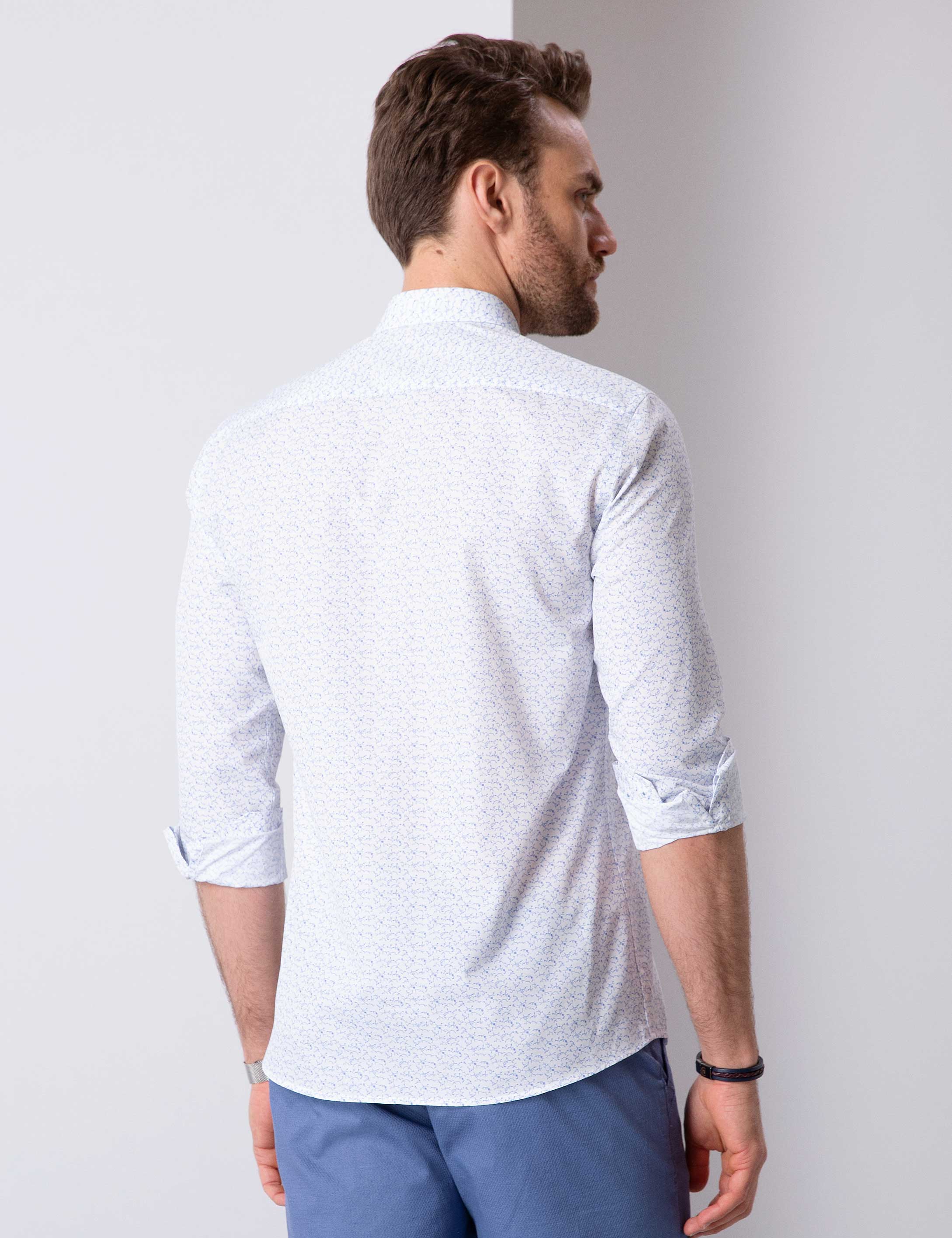 Mavi Slim Fit Gömlek