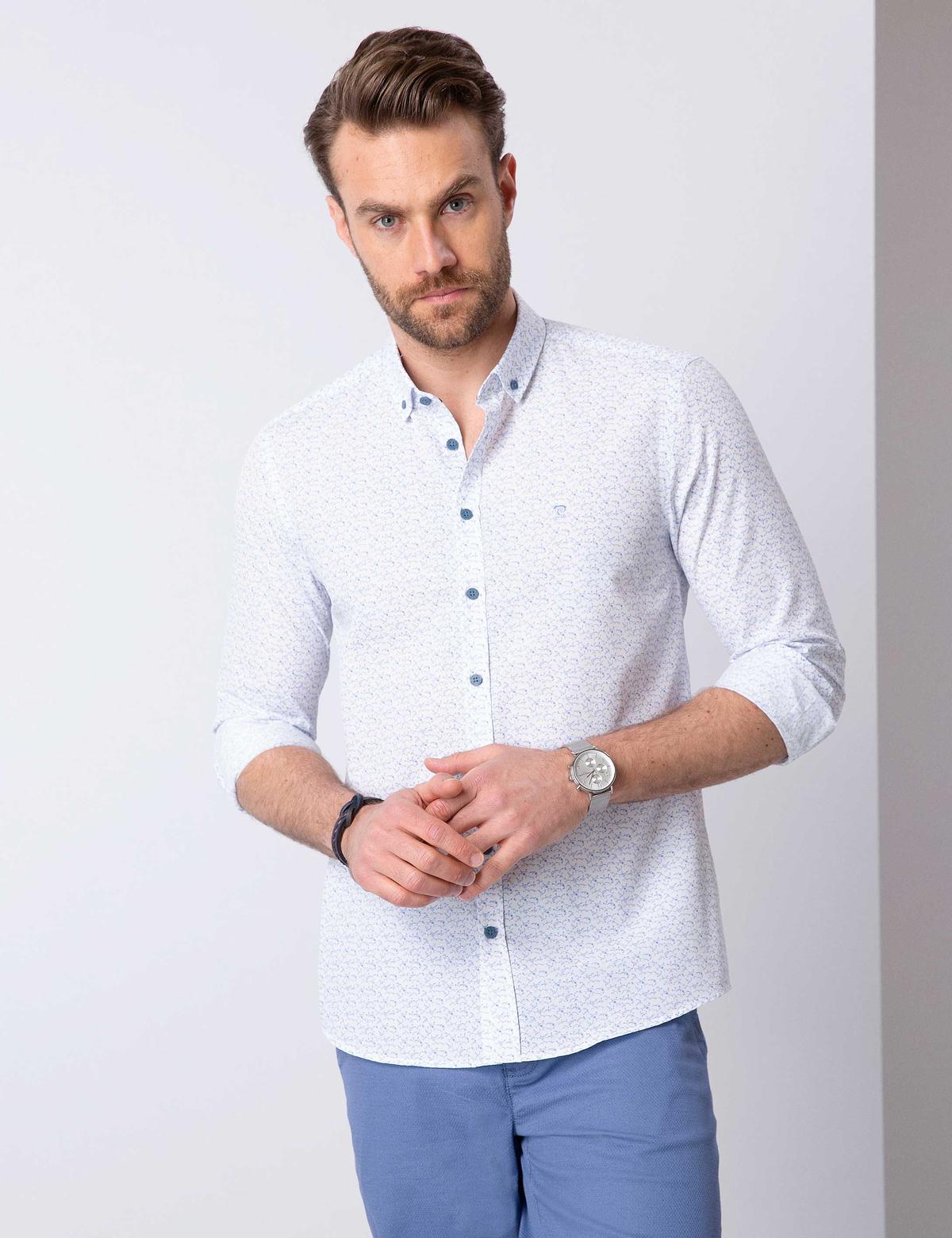 Mavi Slim Fit Gömlek