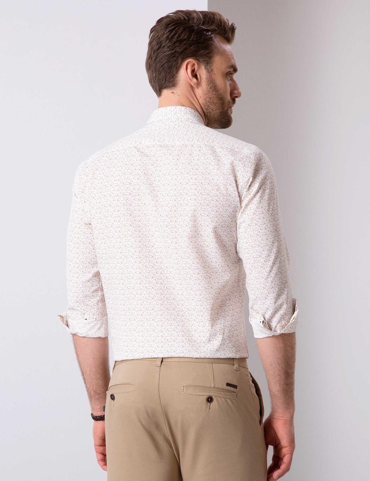 Bej Slim Fit Gömlek - 50211183017