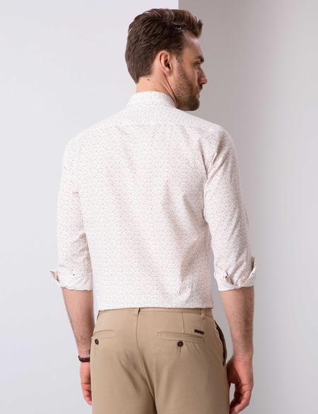 Bej Slim Fit Gömlek - 50211183017