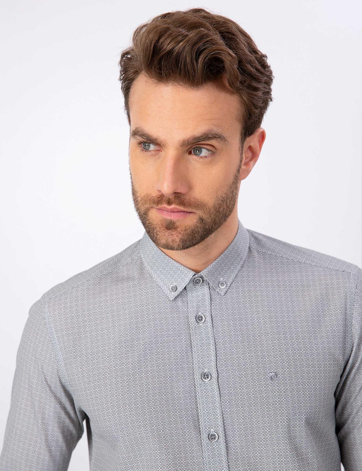 Antrasit Gri Slim Fit Gömlek - 50211184003