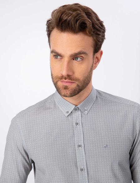 Antrasit Gri Slim Fit Gömlek - 50211184003