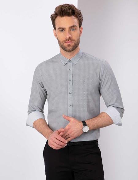 Antrasit Gri Slim Fit Gömlek - 50211184003