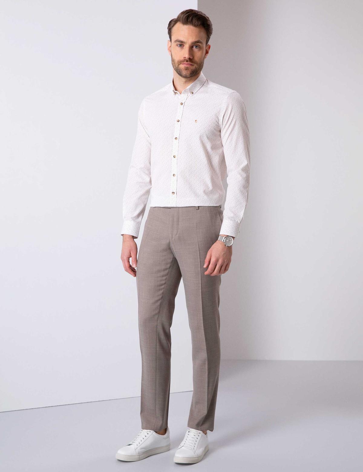 Beyaz Slim Fit Gömlek - 50211185005