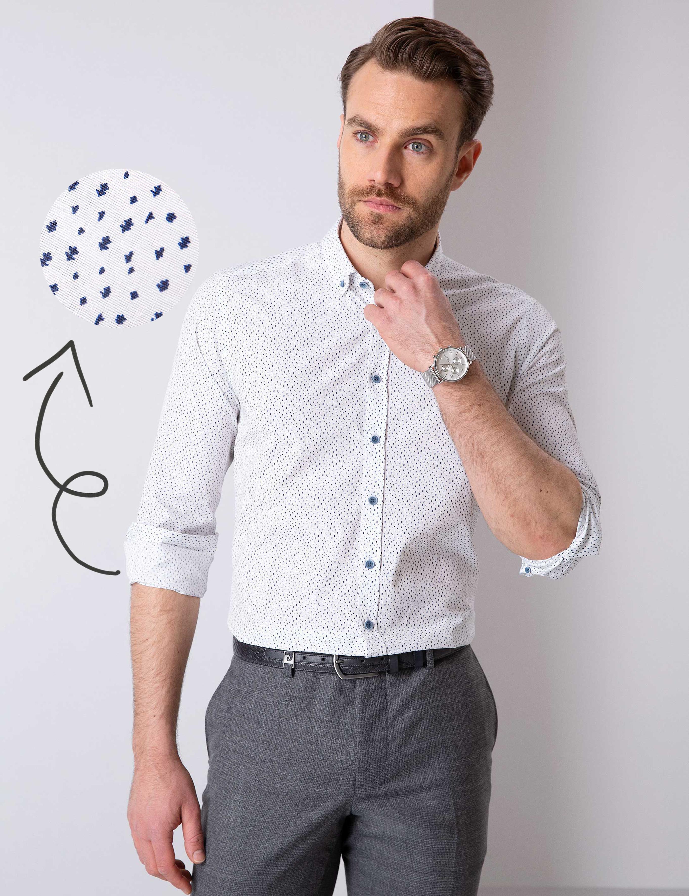 Lacivert Slim Fit Gömlek