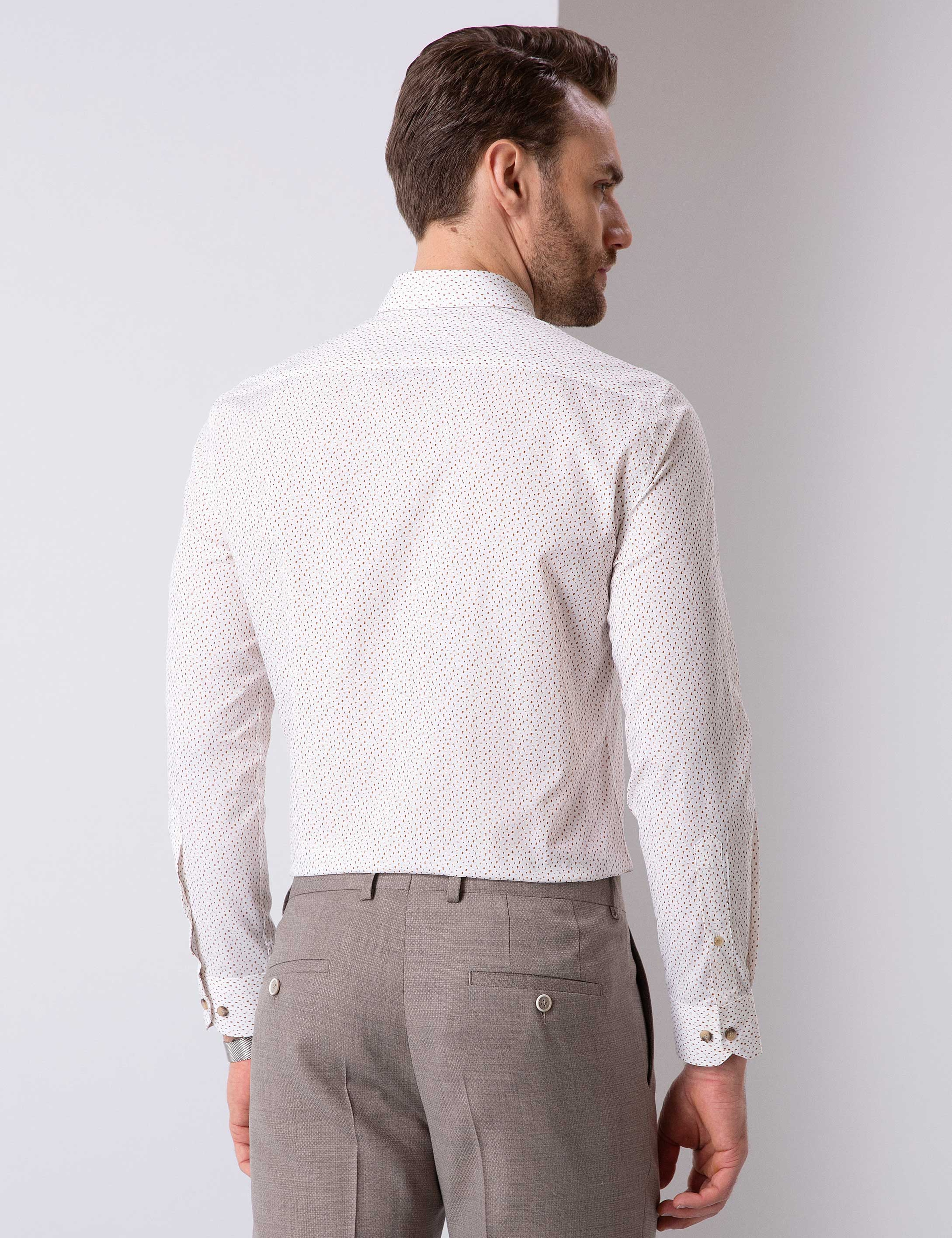 Beyaz Slim Fit Gömlek - Image 3