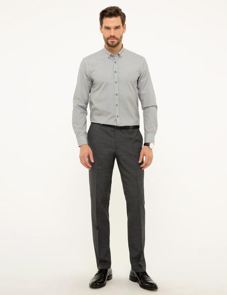 Antrasit Gri Slim Fit Gömlek - 50211187020