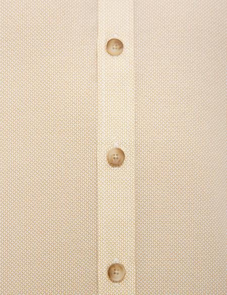 Bej Slim Fit Uzun Kollu Gömlek - 50211187009