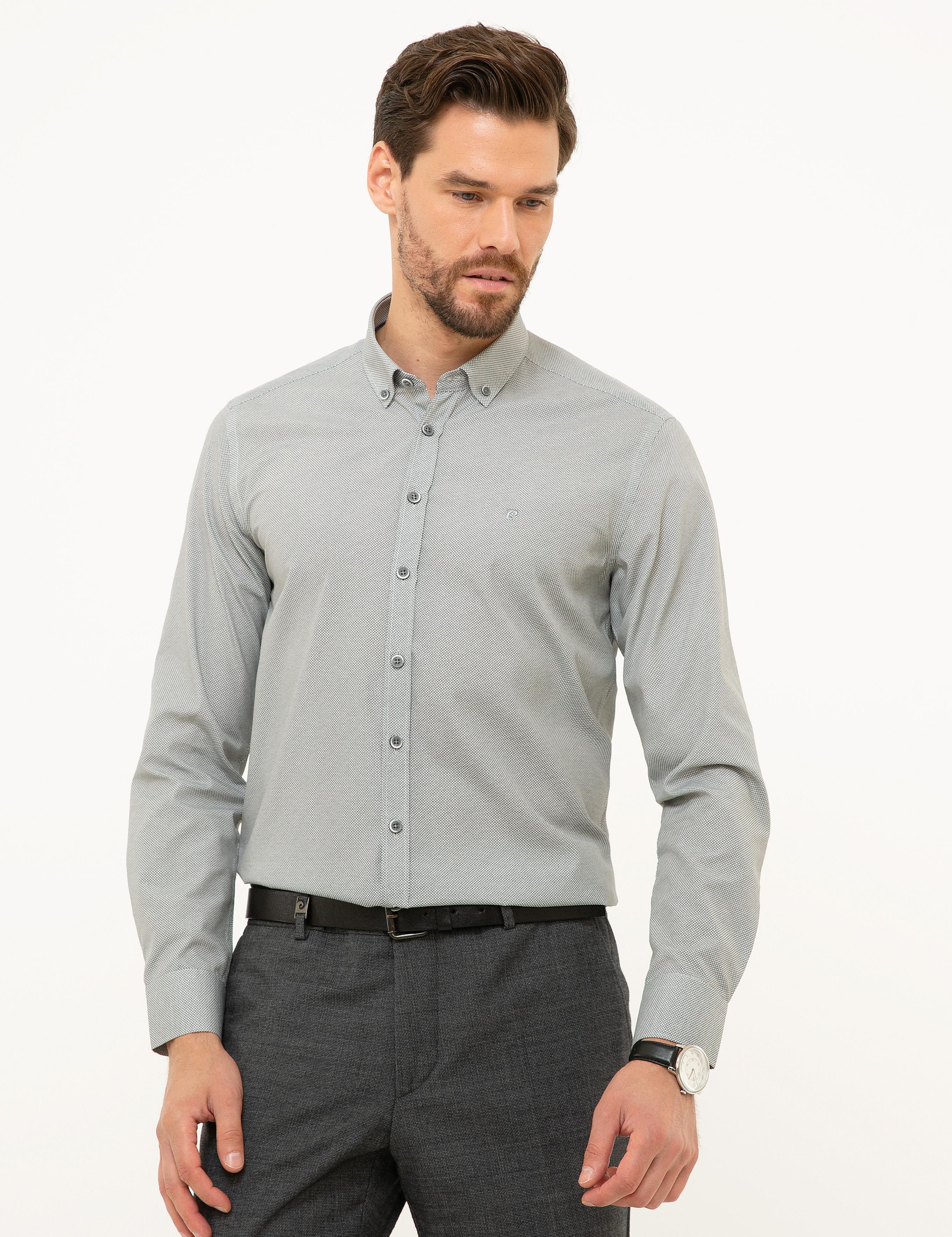 Antrasit Gri Slim Fit Gömlek