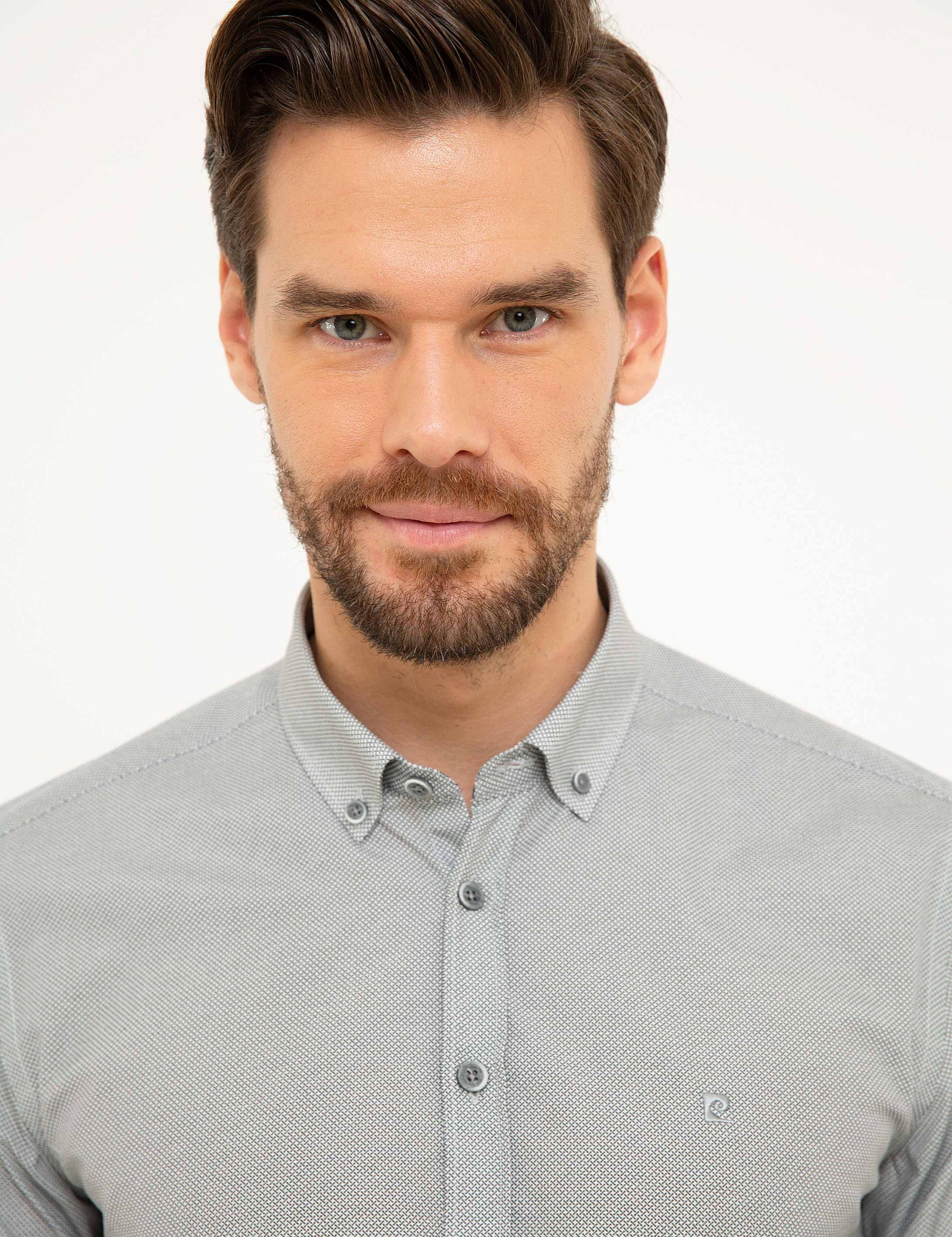 Antrasit Gri Slim Fit Gömlek