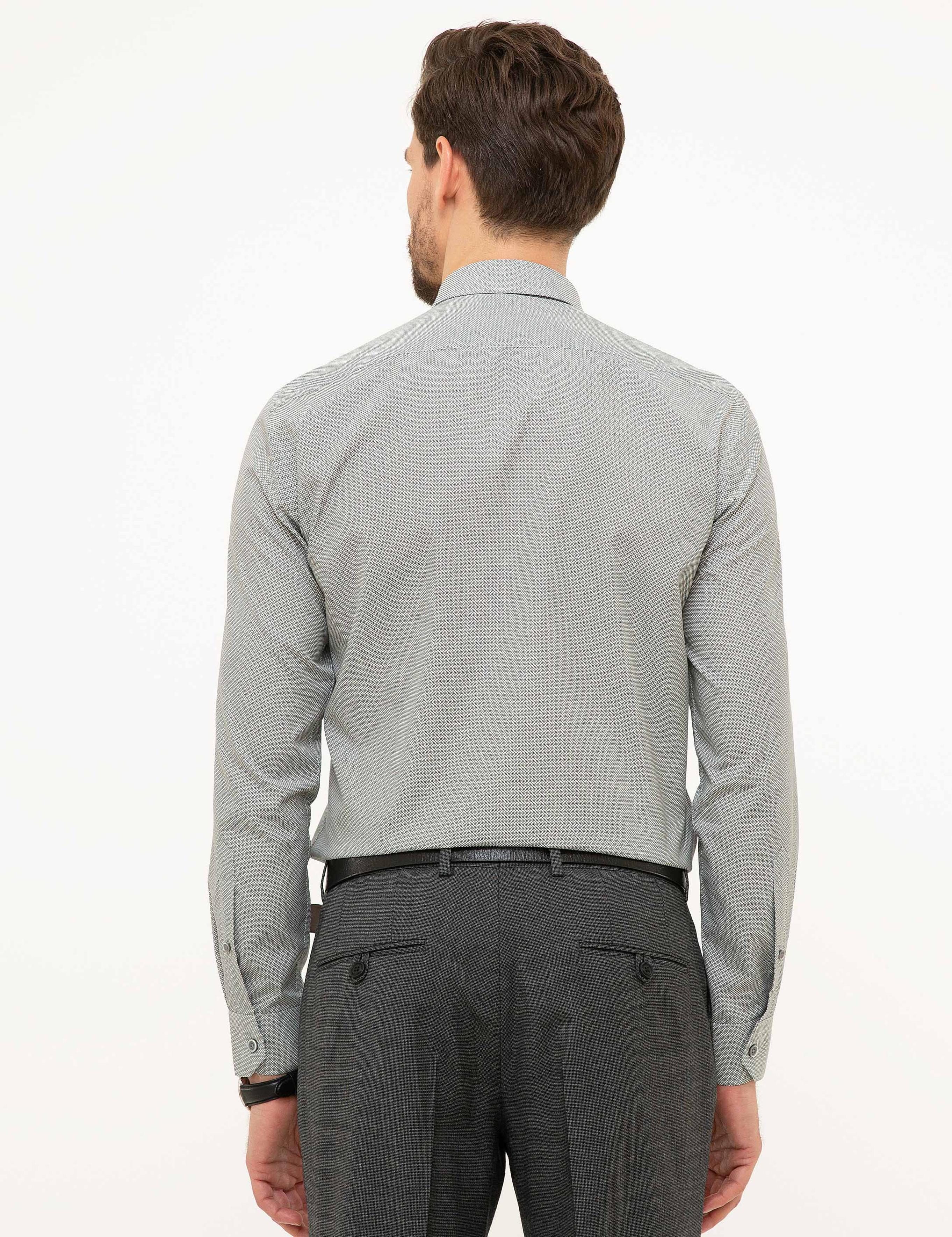 Antrasit Gri Slim Fit Gömlek