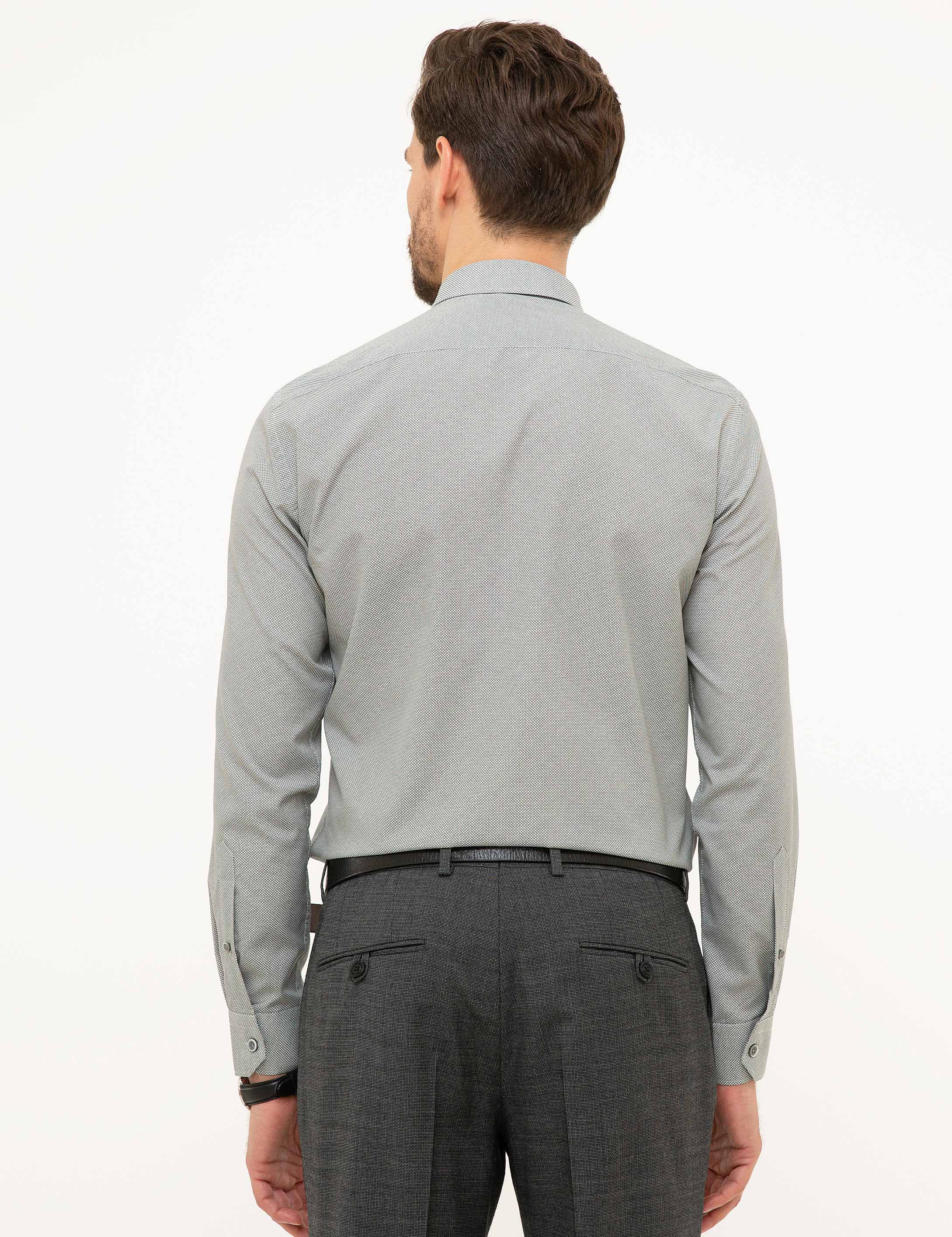 Antrasit Gri Slim Fit Gömlek