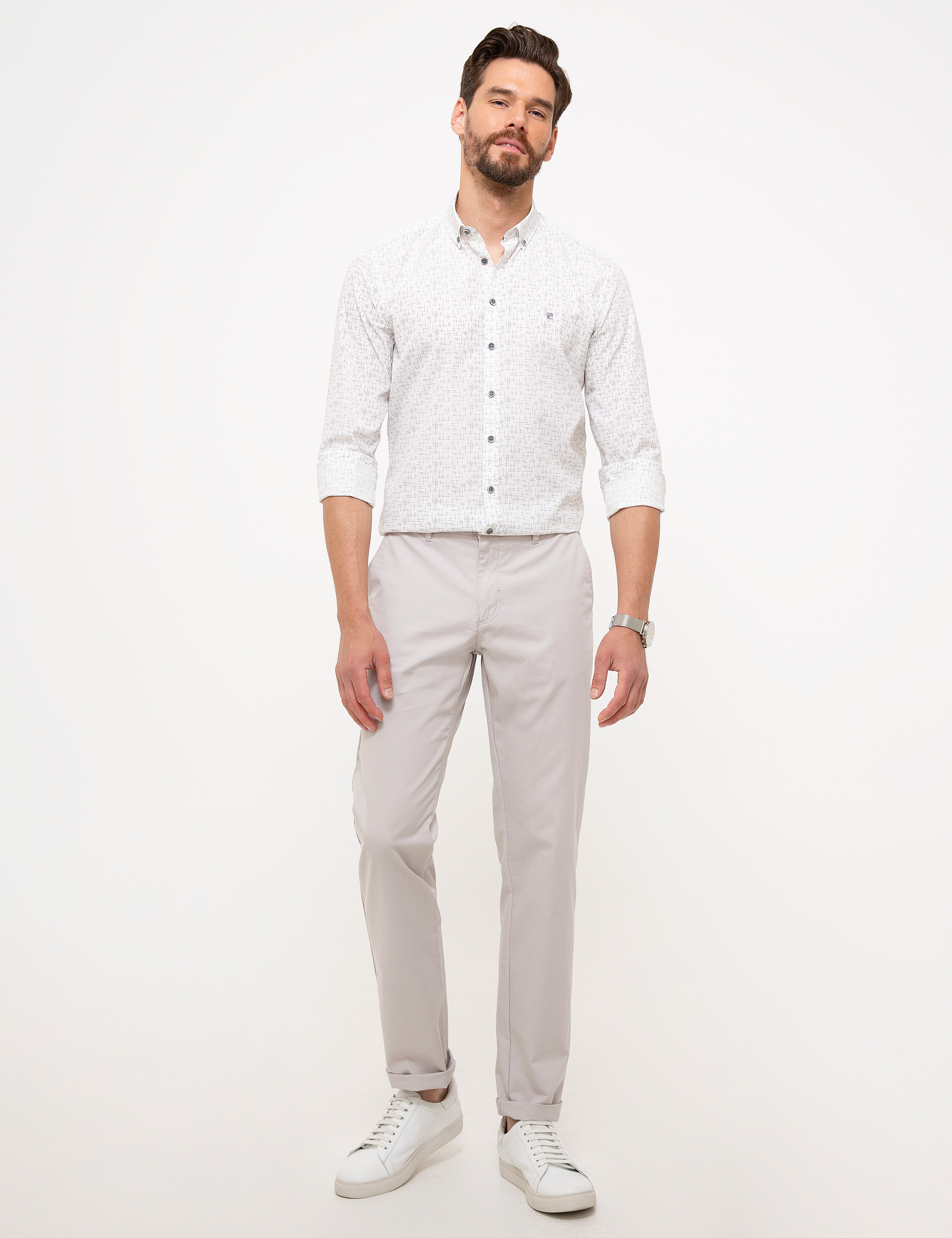 Antrasit Slim Fit Uzun Kollu Gömlek - Image 4
