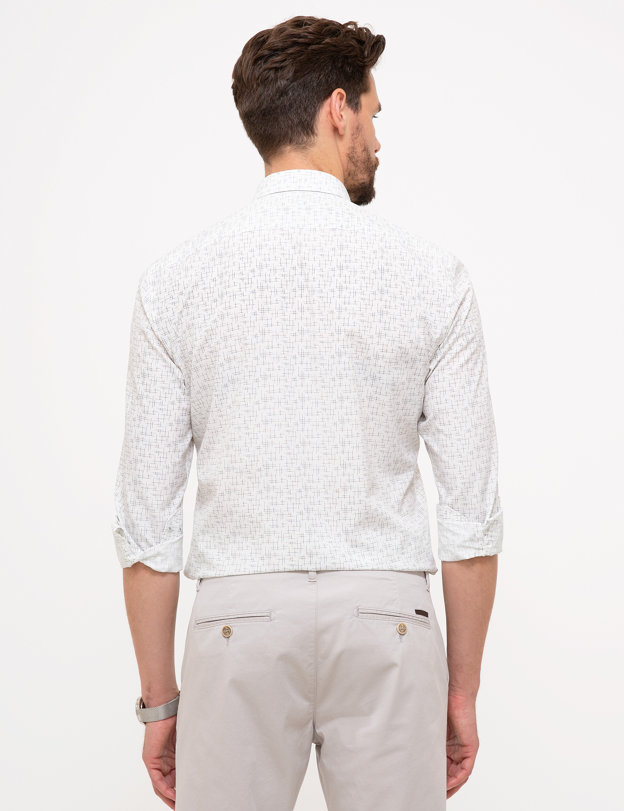 Antrasit Slim Fit Uzun Kollu Gömlek - Image 3