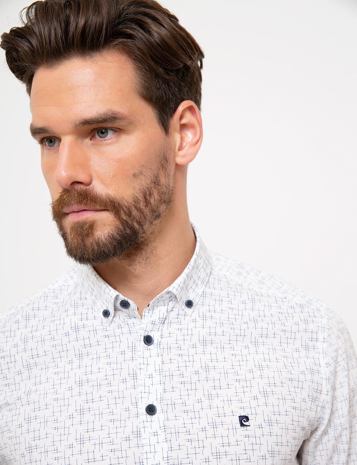 Lacivert Slim Fit Uzun Kollu Gömlek - 50211188019