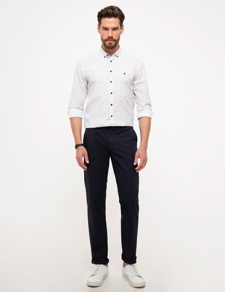 Lacivert Slim Fit Uzun Kollu Gömlek - 50211188019